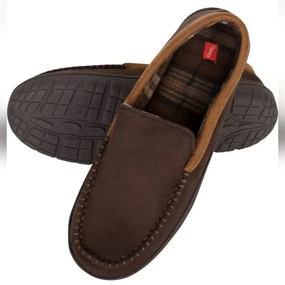 Hanes  ComfortSoft Knit Venetian Indoor/Outdoor Moccasin Slipper youth small